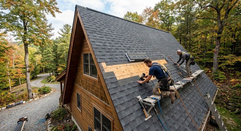 A Frame Roof Repair in New Castle County, DE