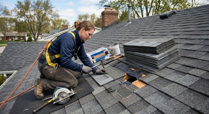 Hip Roof Shingle Repair in New Castle County, DE