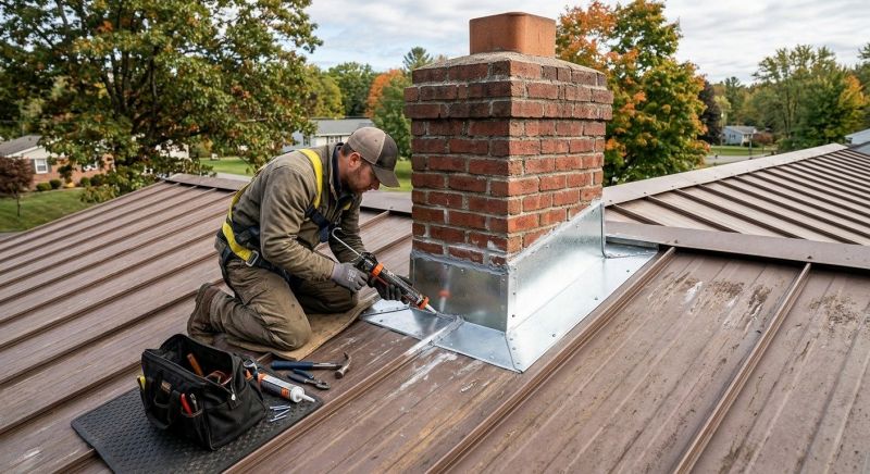 Metal Roof Flashing Repair in New Castle County, DE