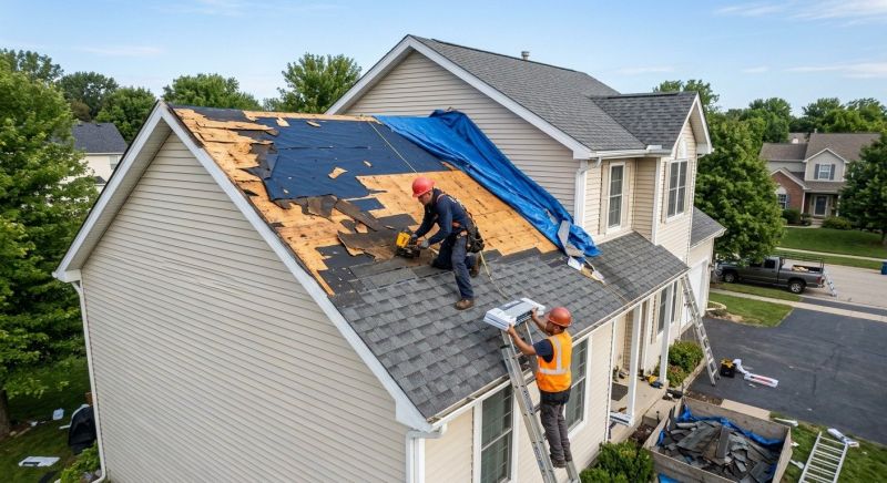 Roof Damage Restoration in Rising Sun, MD