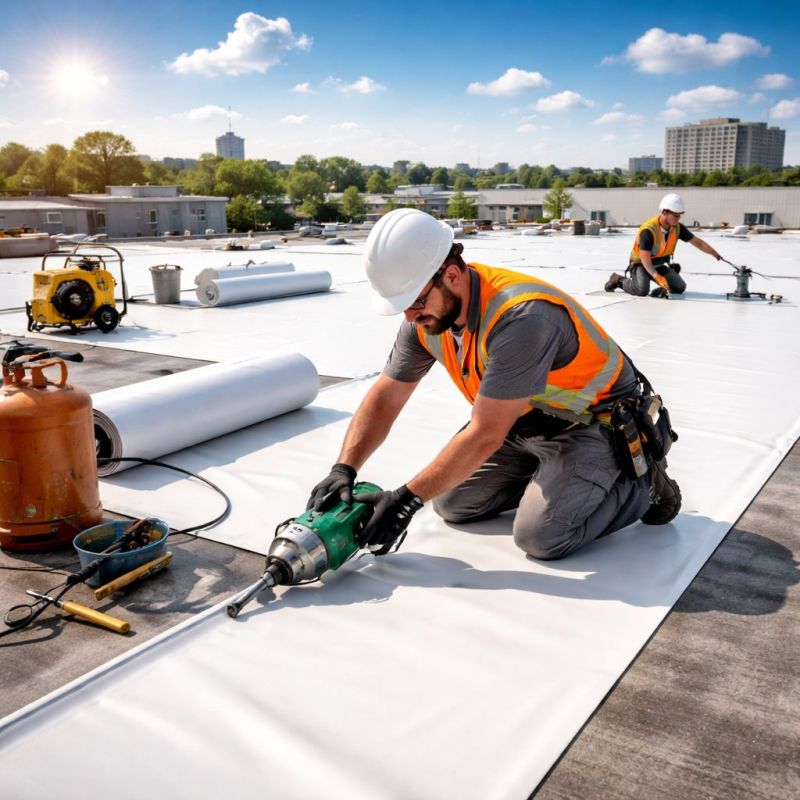 Single Ply Roof Installation in Downingtown, PA