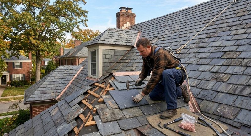 Slate Roof Repair in Cochranville, PA