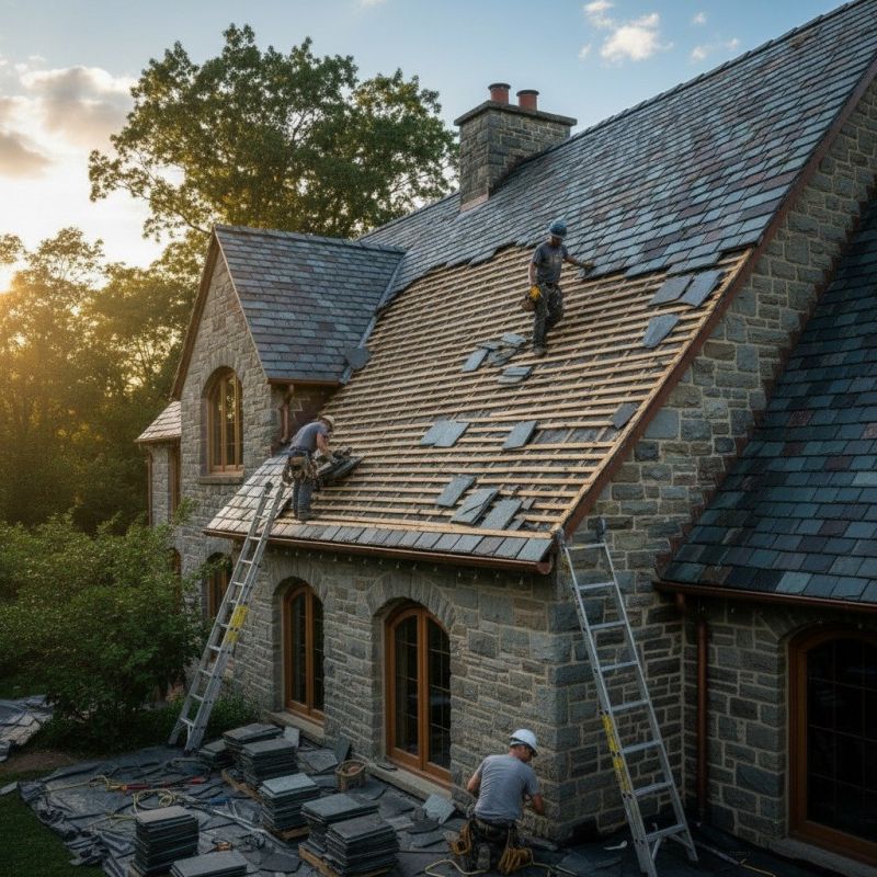 Slate Roof Replacement in Townsend, DE