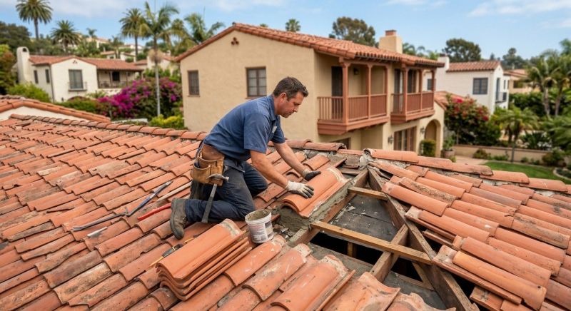 Spanish Tile Roof Repair in New Castle County, DE