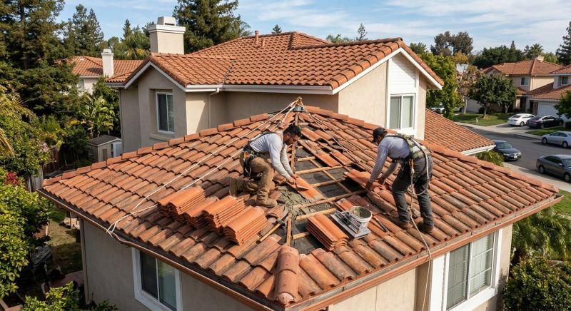 Spanish Tile Roof Repair in New Castle County, DE