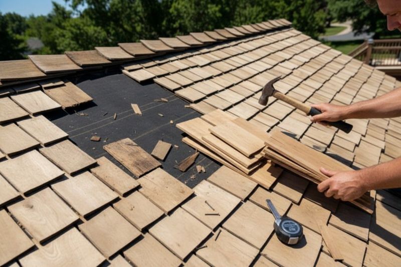 Wood Shake Roof Repair in Rising Sun, MD